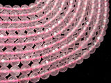 Rose Quartz, 8 mm Faceted Round Beads-BeadBeyond