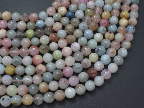 Beryl Beads, Morganite, Aquamarine, Heliodor, 6mm Round-Gems: Round & Faceted-BeadBeyond