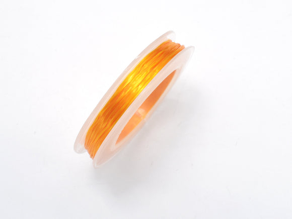 2Rolls Orange Stretch Elastic Beading Cord, 0.5mm, 2 Rolls-20 Meters-Metal Findings & Charms-BeadBeyond