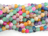 Frosted Matte Agate - Multi Color, 6mm Round Beads-Gems: Round & Faceted-BeadBeyond