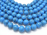 Howlite Turquoise Beads, Blue, 12mm Round Beads-Gems: Round & Faceted-BeadBeyond