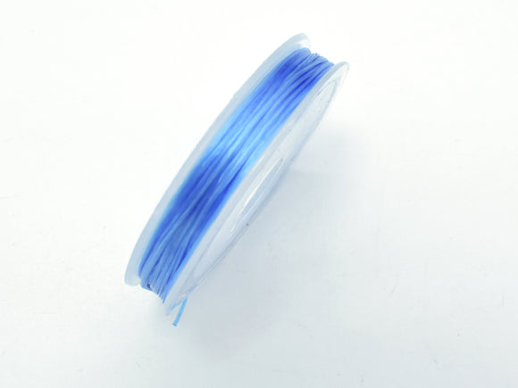 2Rolls Blue Stretch Elastic Beading Cord, 0.5mm, 2 Rolls-20 Meters-Metal Findings & Charms-BeadBeyond