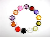 CZ beads.15x15mm Faceted Flower-Cubic Zirconia-BeadBeyond