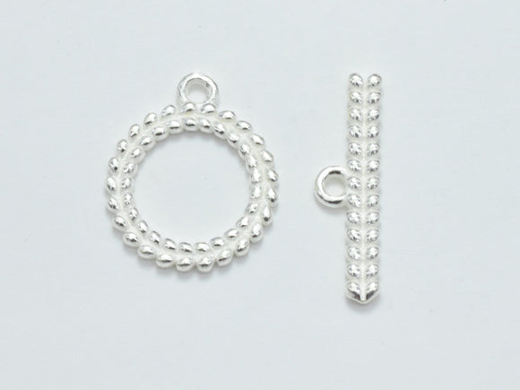 1set 925 Sterling Silver Toggle Clasps, Loop 15mm, Bar 20x3mm-BeadBeyond