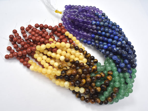 Chakra Gemstone Beads, 8mm Round-Gems: Round & Faceted-BeadBeyond