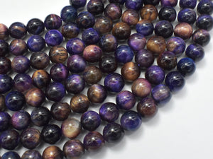 Tiger Eye - Purple, 8mm, Round-BeadBeyond