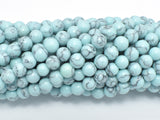 Turquoise Howlite-Light Blue, 6mm Round Beads-Gems: Round & Faceted-BeadBeyond