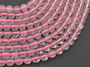 Rose Quartz Beads, 8mm Round Beads-Gems: Round & Faceted-BeadBeyond