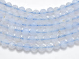 Blue Lace Agate, Blue Chalcedony, 3.5mm Micro Faceted-Gems: Round & Faceted-BeadBeyond