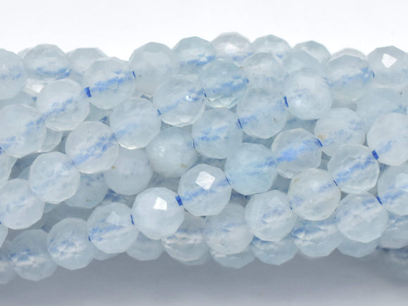 Aquamarine Beads, 3.5mm Micro Faceted-Gems: Round & Faceted-BeadBeyond