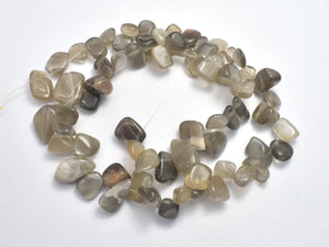 Gray Moonstone, (8-10)x(9-16)mm Free Form Beads-BeadBeyond