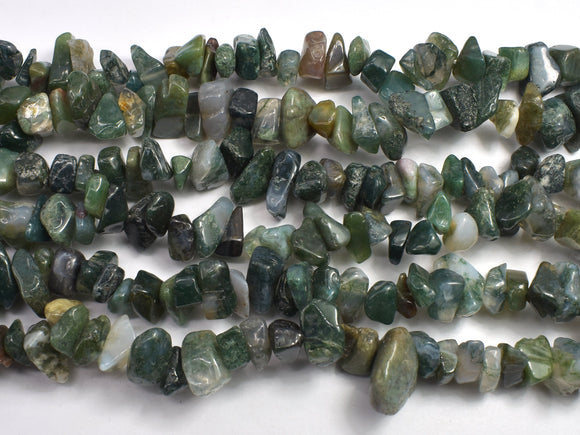 Moss Agate 7-15mm Chips Beads, 34 Inch-BeadBeyond
