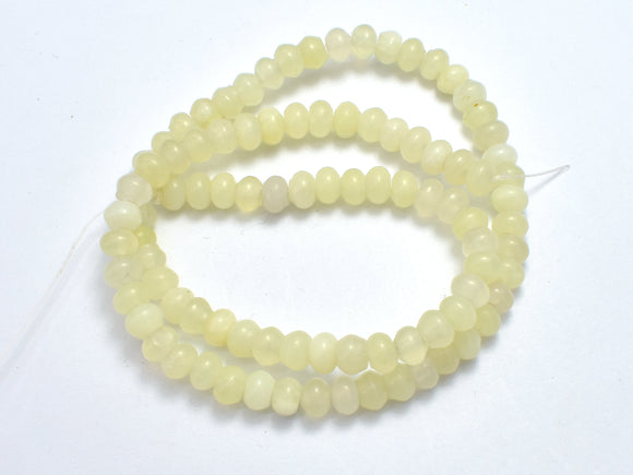 New Jade, 4x6mm Rondelle Beads-BeadBeyond