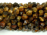 Tiger Eye, 8mm Star Cut Faceted Round-Gems: Round & Faceted-BeadBeyond