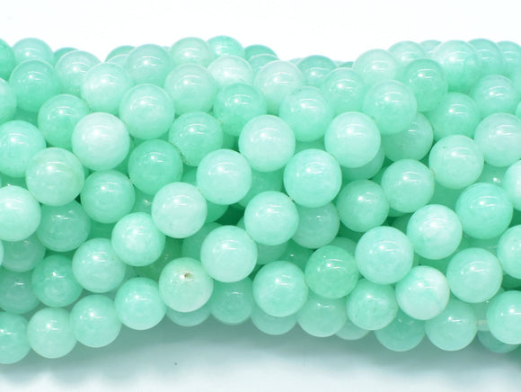Jade Beads-Light Green, 8mm Round Beads-Gems: Round & Faceted-BeadBeyond