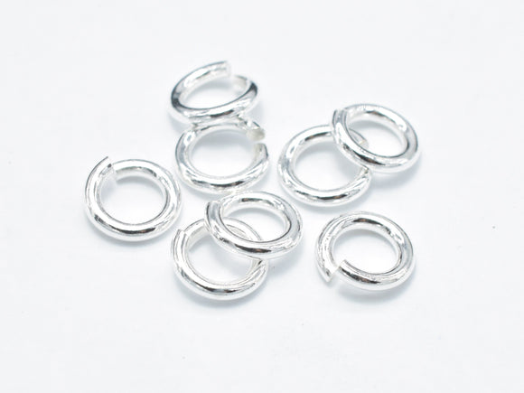10pcs 925 Sterling Silver Open Jump Ring, 5.8mm, 1mm (18guage)-Metal Findings & Charms-BeadBeyond