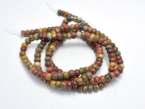 Picasso Jasper Beads, 4x6mm Rondelle Beads-BeadBeyond