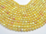 Mystic Coated Fire Agate- Yellow, 6mm, Faceted-BeadBeyond