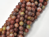 Red Amazonite Beads, 8mm, Round-BeadBeyond