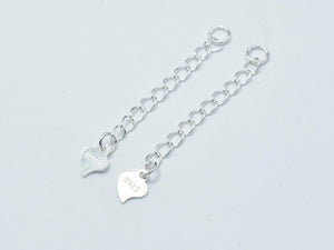 4pcs 925 Sterling Silver Extension Chain, 30mm Long-Metal Findings & Charms-BeadBeyond