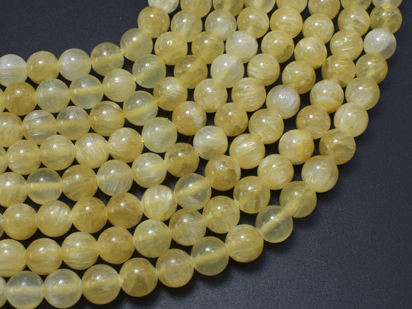 Yellow Selenite, Gypsum, 8mm (8.6mm), Round-BeadBeyond