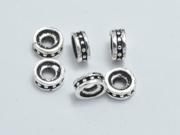 10pcs 925 Sterling Silver Beads-Antique Silver, 5mm Rondelle Beads, 5x2mm-Metal Findings & Charms-BeadBeyond