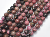 Rhodonite, Round beads, 8mm (8.5mm)-BeadBeyond