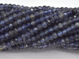 Iolite Beads, 2x3mm Micro Faceted Rondelle-Gems:Assorted Shape-BeadBeyond
