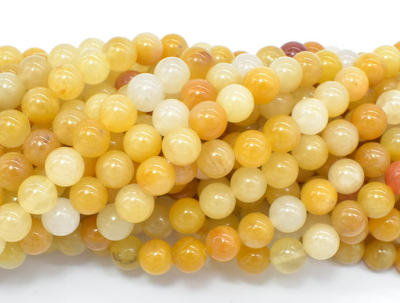 Yellow Jade Beads, Round, 6mm, 15.5 Inch-Gems: Round & Faceted-BeadBeyond