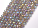 Mystic Coated Gray Agate, 8mm Faceted Round Beads, AB Coated-Gems: Round & Faceted-BeadBeyond