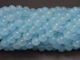 Jade - Aqua Blue, 8mm (8.3mm) Round-Gems: Round & Faceted-BeadBeyond