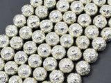 Lava-Silver Plated, 10mm (10.5mm) Round Beads-Gems: Round & Faceted-BeadBeyond
