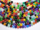 Jade - Multi Color, 8mm Round-BeadBeyond