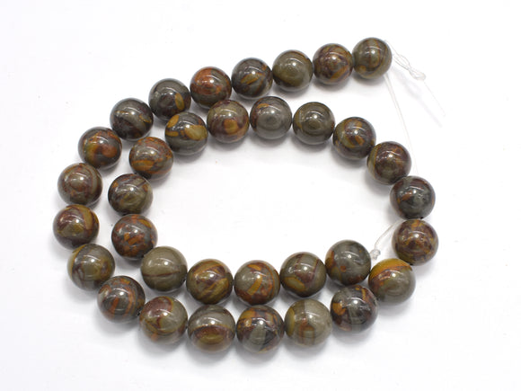Bamboo Leaf Jasper Beads, Round, 12mm-BeadBeyond