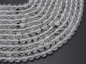 White Moonstone Beads, 6mm Round-Gems: Round & Faceted-BeadBeyond