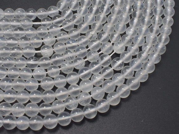 White Moonstone Beads, 6mm Round-Gems: Round & Faceted-BeadBeyond