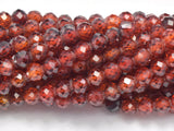 Cubic Zirconia - Orange, CZ beads, 4mm, Faceted-BeadBeyond