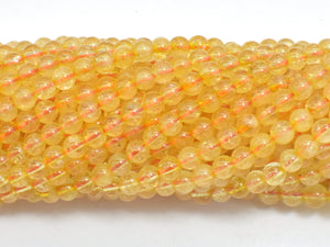 Citrine Beads, 4mm (4.7mm), Round-BeadBeyond