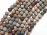 Matte Artistic Jasper, 8mm Round Beads-BeadBeyond