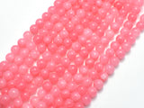 Jade Beads-Pink, 6mm Round Beads-BeadBeyond