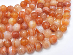 Natural Banded Agate, Striped Agate, 10mm-Gems: Round & Faceted-BeadBeyond