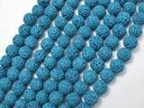 Blue Lava Beads, 8mm (8.6mm) Round Beads-Gems: Round & Faceted-BeadBeyond