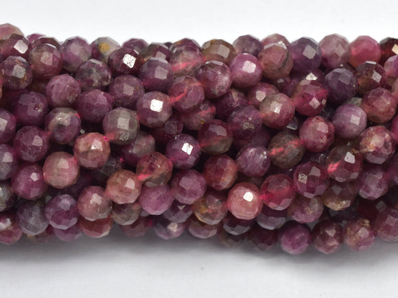 Pink Tourmaline 4mm (4.5mm) Micro Faceted Round-BeadBeyond