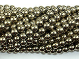 Hematite Beads- Light Gold, 6mm Round Beads-Gems: Round & Faceted-BeadBeyond