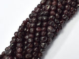 Red Garnet Beads, 6x7mm, Pebble Nugget Beads-BeadBeyond