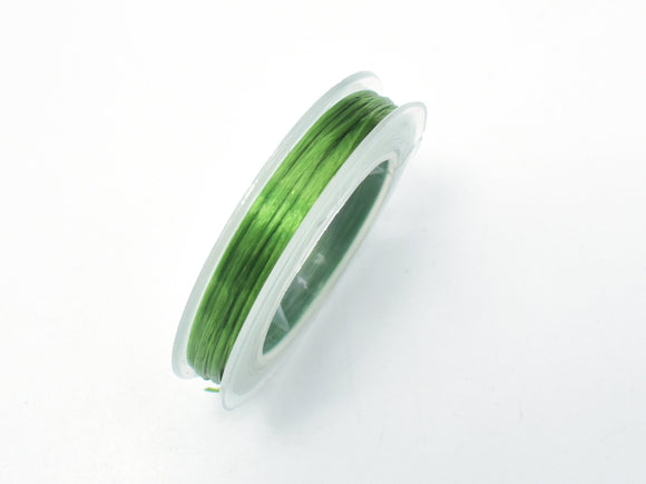 2Rolls Green Stretch Elastic Beading Cord, 0.5mm, 2 Rolls-20 Meters-Metal Findings & Charms-BeadBeyond