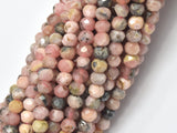 Rhodochrosite Beads, 2x3mm Micro Faceted Rondelle-Gems:Assorted Shape-BeadBeyond