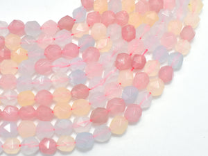 Jade - Multi Color, 8mm Faceted Star Cut Round, 14.5 Inch-BeadBeyond