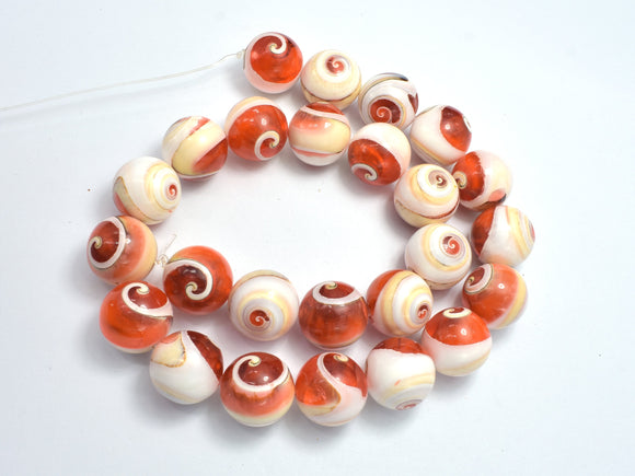 Shell Resin, 16mm Round Beads-BeadBeyond
