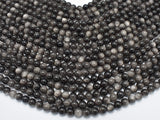 Silver Obsidian Beads, 6mm (6.3mm) Round-Gems: Round & Faceted-BeadBeyond